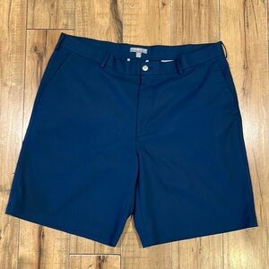 Peter Millar Wicking Salem High Drape Performance Shorts Mens 38 Blue 9” inseam